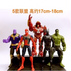 5pcs/set The Avengers Model Toys Statue Anime PVC Figure 17-18cm