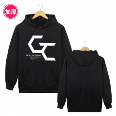 Guilty Crown Cartoon Black Hoodie Wholesale Thick Thin Anime Hooded Sweatshirt