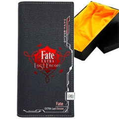 Fate Black Long Wallet PU Leather Bifold Wallets Women Coin Purse