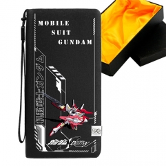 Gundam Black Long Wallet PU Leather Bifold Wallets Women Coin Purse