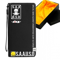 Assassination Classroom Black Long Wallet PU Leather Bifold Wallets Women Coin Purse