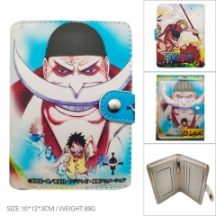 One Piece Cosplay Cartoon Purse Anime Folding Short Snap Button Wallet