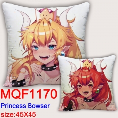 Super Mario Bro Princess Bowser Cartoon Soft Pillow Game Square Stuffed Pillows