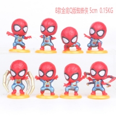 Spider Man Cosplay Cartoon Model Collection Toys Anime Figure (8pcs/set)