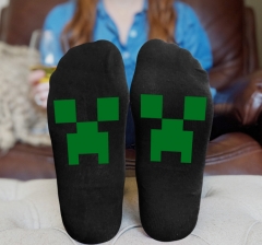 Minecraft Cartoon Painting Cosplay Costume Black Anime Socks