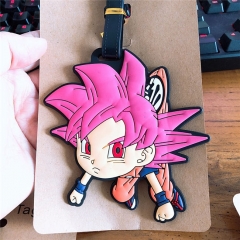 Dragon Ball Z Cartoon Soft PVC Keychain Kawaii Luggage label