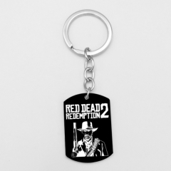 Red Dead Redemption Cosplay Hot Game Cartoon Pendant Stainless Steel Anime Keychain