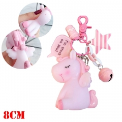 Unicorn Cosplay Cartoon Cute Decoration PVC Anime Keychain