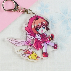 Card Captor Sakura Cosplay Japanese Character Cartoon Cute Keyring Acrylic Anime Keychain