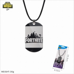 Game Fortnite Stainless Steel Military Plate Cosplay Necklace