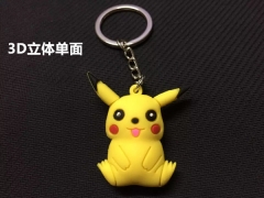 Pokemon Pikachu 3D Decoration Cartoon Pendant Soft Plastic Anime Keychain