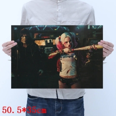 Suicide Squad Harley Quinn Movie Placard Home Decoration Retro Kraft Paper Anime Poster