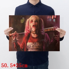 Suicide Squad Harley Quinn Movie Placard Home Decoration Retro Kraft Paper Anime Poster