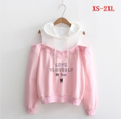 3Colors K-POP BTS Bulletproof Boy Scouts Fashion For Adult Cosplay 3D Print Strapless Shoulder Casual Style Hooded Anime Long Sleeves Hoodie