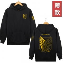 3 Colors Attack on Titan/Shingeki No Kyojin Cartoon Hoodie Thick Thin Anime Sweatshirt