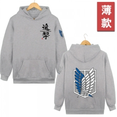 3 Colors Attack on Titan/Shingeki No Kyojin Cartoon Hoodie Thick Thin Anime Sweatshirt