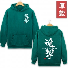 3 Colors Attack on Titan/Shingeki No Kyojin Cartoon Hoodie Thick Thin Anime Sweatshirt