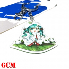 Hatsune Miku Cosplay Cartoon Decoration Key Ring Pendant Acrylic Anime Keychain