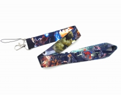 The Avengers Cartoon Long Style Lanyard Anime Phone Strap