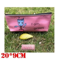 Marvel Comics Guardians of the Galaxy Movie Groot Cosplay Cartoon Zipper PU Pen Bag Students Anime Pencil Bags