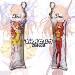 EVA Cosplay Cartoon Design Decoration Key Ring Anime Square Pillow Pendant Keychain