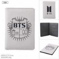 K-POP BTS BT21 Bulletproof Boy Scouts Folding ID Card Wallet Anime Passport Cover