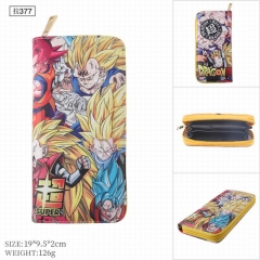 Dragon Ball Z Cartoon Cosplay Coin Purse PU Leather Bifold Anime Zipper Long Wallet