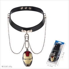 Iron Man Movie Cosplay For Girls Decoration Leather Anime Necklace