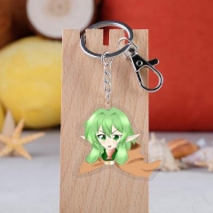 Goblin Slayer Cartoon Pendant Key Ring Transparent Anime Acrylic Keychain