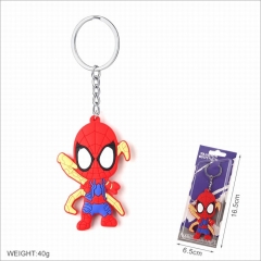 Spider Man Movie Cosplay Two Sides Soft Plastic PVC Keychain