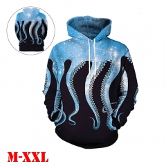 Unisex 3D Hooded Hoodies Men Octopus Sweatshirt