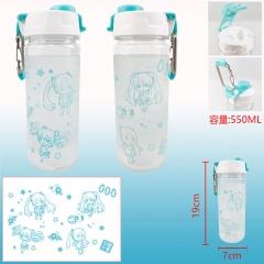 Hatsune Miku Cartoon Anime Portable Sport Cup with Buckle Water Bottle