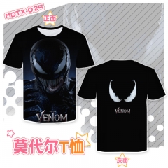 Marvel Comics Venom Movie 3D Print Casual Short Sleeve T Shirt