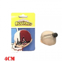 My Hero Academia Anime Todoroki Shouto Plush Badge Brooches Pin