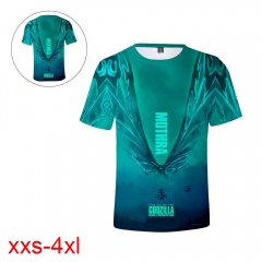 Godzilla: King of the Monsters Movie 3D Print Casual Short Sleeve T Shirt