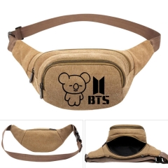 BT21 K-POP BTS Bulletproof Boy Scouts Cartoon Cosplay Canvas Anime Pocket Waist Bag