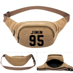 K-POP BTS Bulletproof Boy Scouts Cartoon Cosplay Canvas Anime Pocket Waist Bag