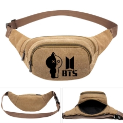 K-POP BTS Bulletproof Boy Scouts Cartoon Cosplay Canvas Anime Pocket Waist Bag