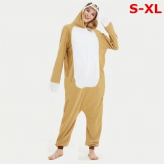 Animal Cartoon Folivora Polyester Cosplay For Winter Indoor Anime Pajamas