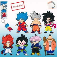 7 Style Dragon Ball Z Cartoon Soft Rubber Anime Keychain