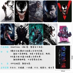 Venom Movie Pattern Anime Cartoon Card Stickers 10pcs/set