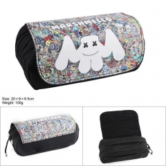 DJ Marshmello Cartoon Cosplay PU For Student Anime Pencil Bag