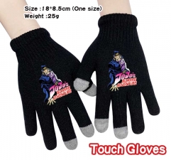 JoJo's Bizarre Adventure Anime Full Finger Touch Screen Gloves Winter Gloves