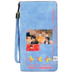 K-POP TXT TOMORROW X TOGETHER Wallets PU Leather Long Zipper Wallet