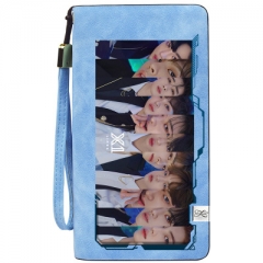 K-Pop Produce X 101 Wallets PU Leather Long Zipper Wallet