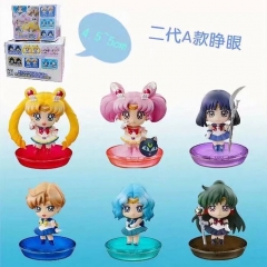 (No Box)Pretty Soldier Sailor Moon 2 Generation Cartoon Cosplay Anime Figure Collection Model Toy (6pcs/set)