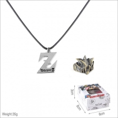 Dragon Ball Z Cosplay Collection Alloy Anime Ring And Necklace Set