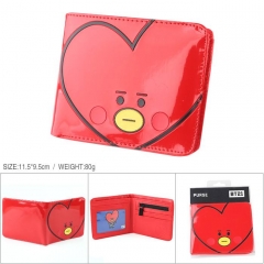 BT21 K-POP BTS Bulletproof Boy Scouts Folding Coin Purse Anime Wallet