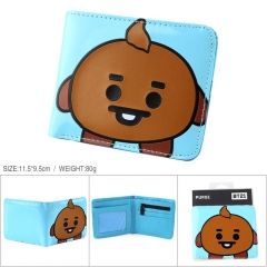 BT21 K-POP BTS Bulletproof Boy Scouts Folding Coin Purse Anime Wallet