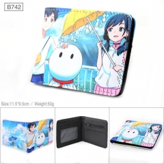 Tenki no Ko/Weathering with You Cartoon Cosplay PU Purse Folding Anime Short Wallet